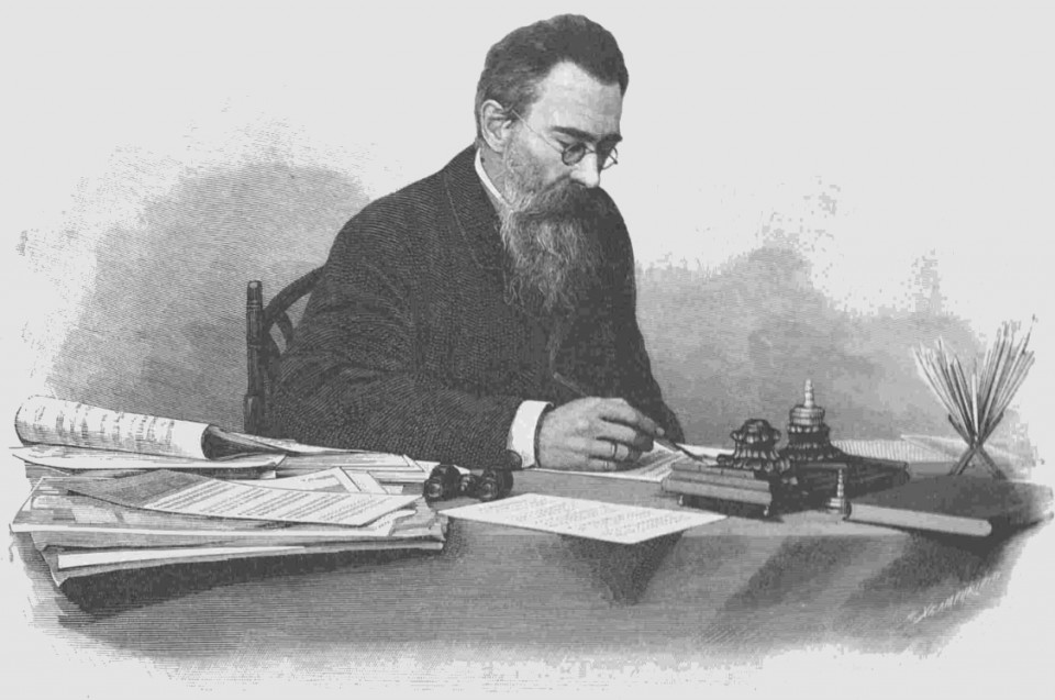 Nikolay A  Rimsky Korsakov In His Cabinet